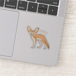 Fennec fox Cartoon Illustration Aufkleber