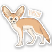 Fennec fox Cartoon Illustration Aufkleber (Vorderseite)