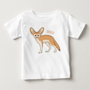 Fennec fox Cartoon Illustration Baby T-shirt