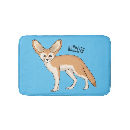Fennec fox Cartoon Illustration Badematte (Vorderseite)