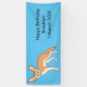 Fennec fox Cartoon Illustration Banner (Vertikal)