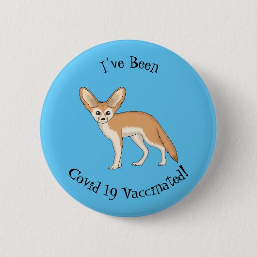 Fennec fox Cartoon Illustration Button (Vorderseite)