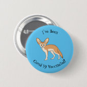 Fennec fox Cartoon Illustration Button (Vorne & Hinten)