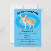Fennec fox Cartoon Illustration Einladung (Vorderseite)