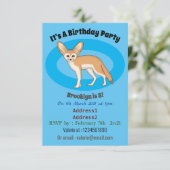 Fennec fox Cartoon Illustration Einladung (Stehend Vorderseite)
