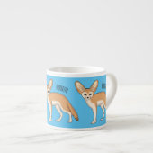 Fennec fox Cartoon Illustration Espressotasse (Vorderseite Rechts)