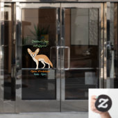 Fennec fox Cartoon Illustration Fensteraufkleber (Büro Tür)