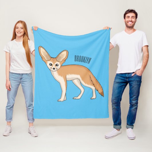 Fennec fox Cartoon Illustration Fleecedecke (Beispiel)