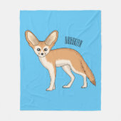 Fennec fox Cartoon Illustration Fleecedecke (Vorderseite)