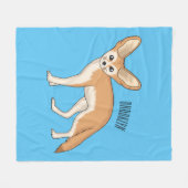 Fennec fox Cartoon Illustration Fleecedecke (Vorderseite (Horizontal))