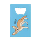 Fennec fox Cartoon Illustration Geldbeutel Flaschenöffner (Rückseite)