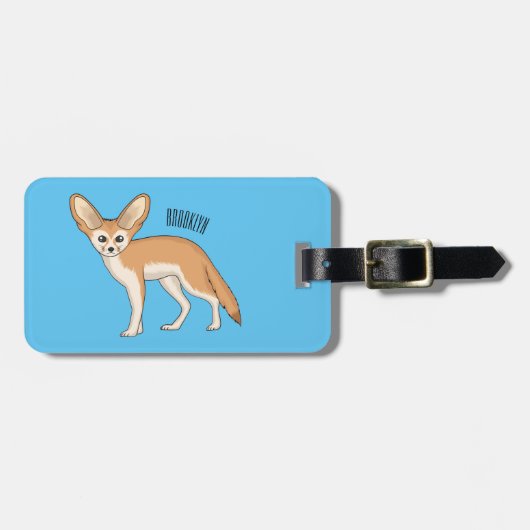 Fennec fox Cartoon Illustration Gepäckanhänger (Vorderseite horizontal)