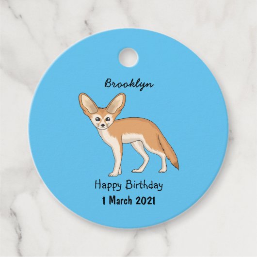 Fennec fox Cartoon Illustration Geschenkanhänger (Vorderseite)