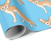 Fennec fox Cartoon Illustration Geschenkpapier (Rolleneckpunkt)