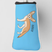 Fennec fox Cartoon Illustration Golf Headcover (Rotieren 90)