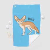 Fennec fox Cartoon Illustration Golfhandtuch (Insitu)