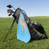 Fennec fox Cartoon Illustration Golfhandtuch (Gras)