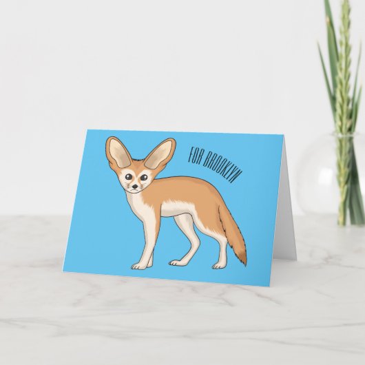 Fennec fox Cartoon Illustration Karte (Vorderseite)