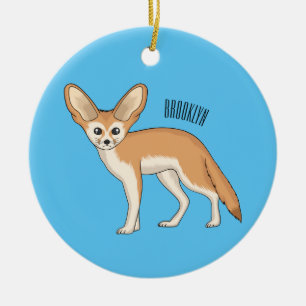Fennec fox Cartoon Illustration Keramik Ornament