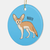 Fennec fox Cartoon Illustration Keramik Ornament (Links)