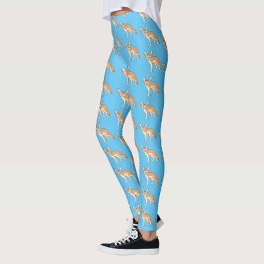 Fennec fox Cartoon Illustration Leggings (Links)