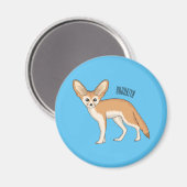 Fennec fox Cartoon Illustration Magnet (Vorderseite/Rückseite)