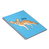 Fennec fox Cartoon Illustration Notizblock (Rechte Seite)