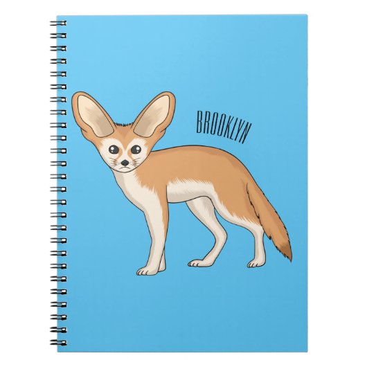 Fennec fox Cartoon Illustration Notizblock (Vorderseite)