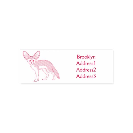 Fennec fox Cartoon Illustration Permastempel (Design)