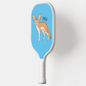 Fennec fox Cartoon Illustration Pickleball Schläger (Links)