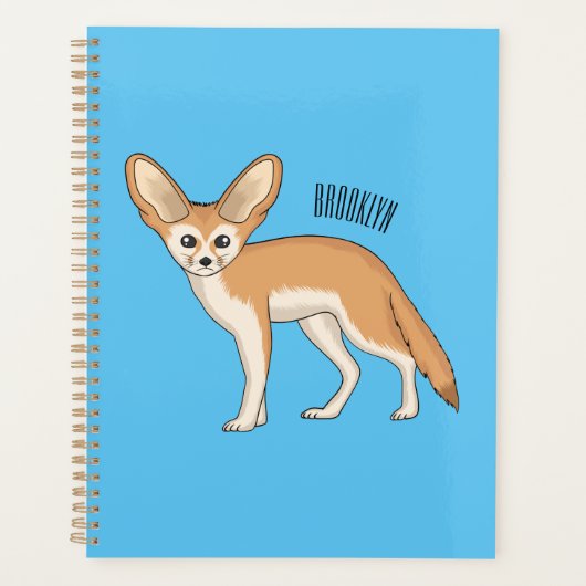 Fennec fox Cartoon Illustration Planer (Vorderseite)