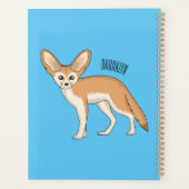 Fennec fox Cartoon Illustration Planer (Rückseite)