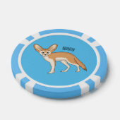 Fennec fox Cartoon Illustration Pokerchips (Einzeln)