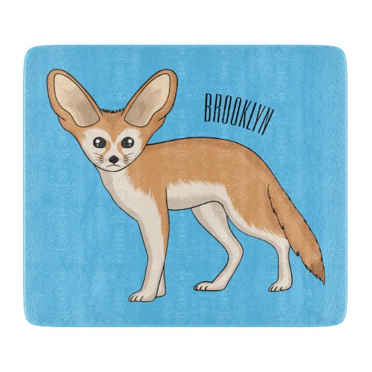 Fennec fox Cartoon Illustration Schneidebrett (Vorderseite)
