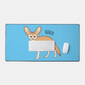 Fennec fox Cartoon Illustration Schreibtischunterlage (Tastatur & Maus)