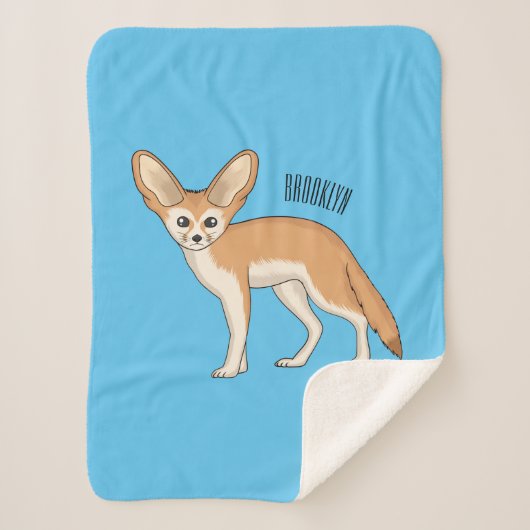 Fennec fox Cartoon Illustration Sherpadecke (Vorderseite)
