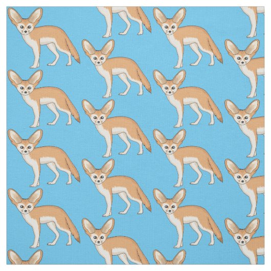 Fennec fox Cartoon Illustration Stoff (Muster)