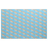 Fennec fox Cartoon Illustration Stoff (Fat Quarter (45,7 x 55,9 cm))