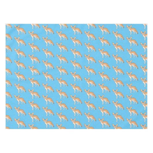 Fennec fox Cartoon Illustration Tischdecke (Vorderseite (Horizontal))