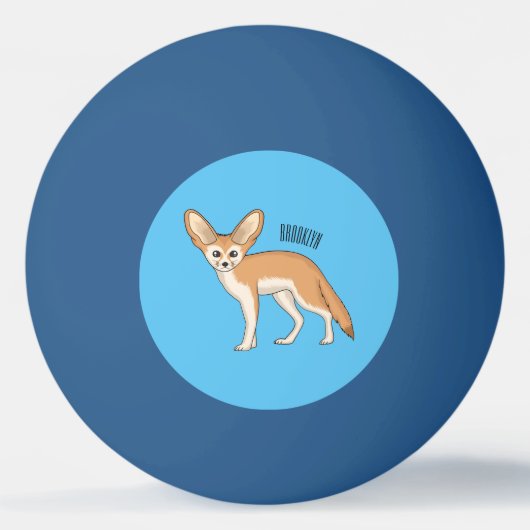 Fennec fox Cartoon Illustration Tischtennisball (Vorderseite)