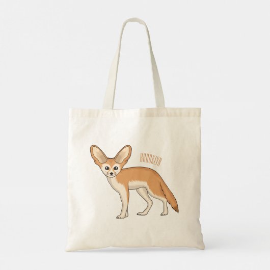 Fennec fox Cartoon Illustration Tragetasche (Rückseite)