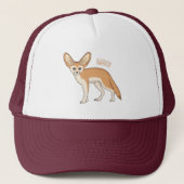 Fennec fox Cartoon Illustration Truckerkappe (Vorderseite)