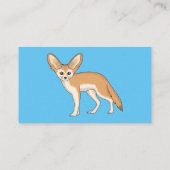 Fennec fox Cartoon Illustration Visitenkarte (Rückseite)