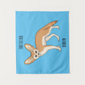 Fennec fox Cartoon Illustration Wandteppich (Vorderseite)