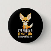 Fennec Fox Costume Girls Fox  Button (Vorderseite)