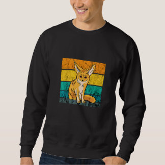Fennec Fox Ears Animal Fennec Fox  Retro Vintage Sweatshirt
