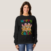 Fennec Fox Easter Egg Bunny Fennec Fox Happy East Sweatshirt (Vorne ganz)