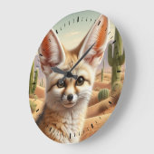 Fennec Fox Große Wanduhr (Winkel)