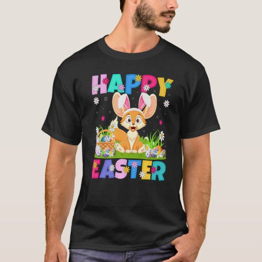 Fennec Fox Happy Oaster Bunny Fennec Fox Oster S T-Shirt (Vorderseite)