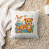 Fennec Fox & Kangaroo Cartoon Pillow Kissen (Decke)